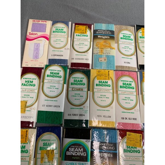 Vintage Assorted Seam Binding Lot - J&P Coats Talon & Wrights - Picture 6 of 8